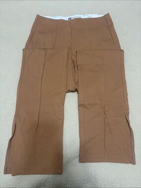 Women’s High-Waist Tan Pants (size: S)